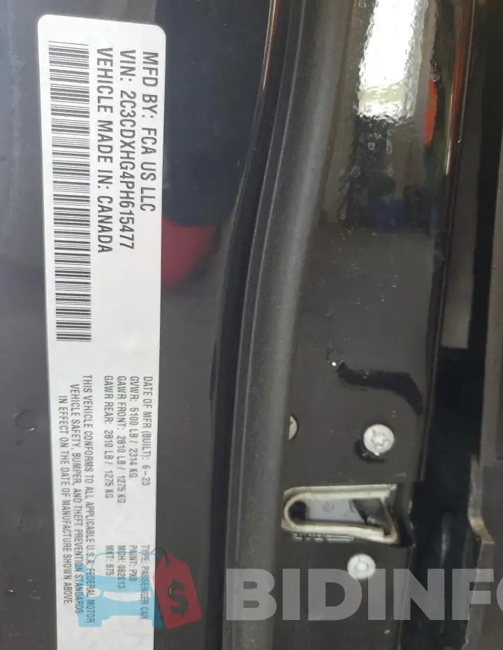 2C3CDXHG4PH615477 Photo# 13