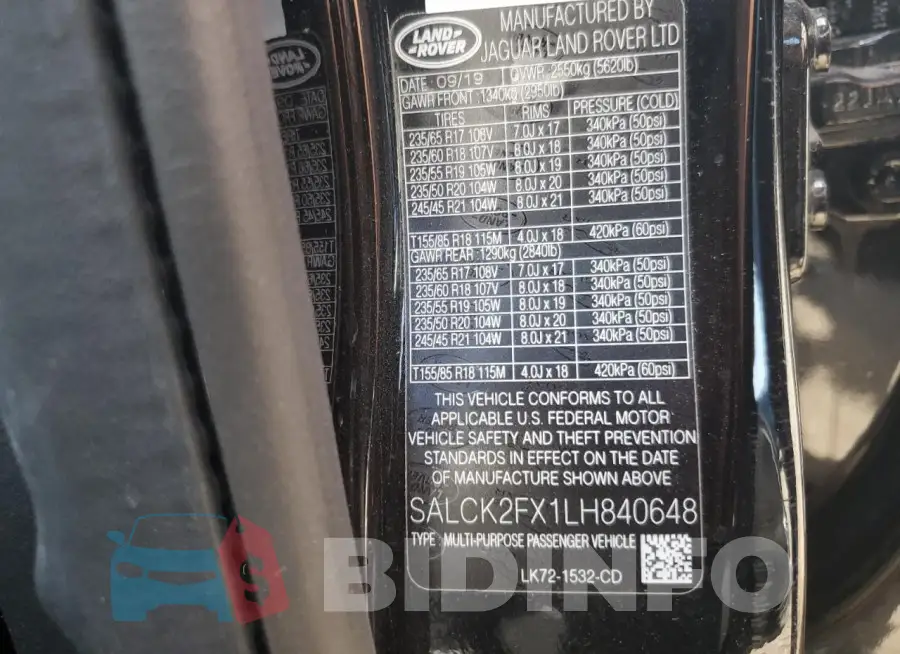 SALCK2FX1LH840648 Photo# 13