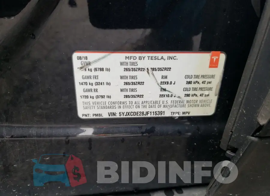 5YJXCDE28JF115391 Photo# 14