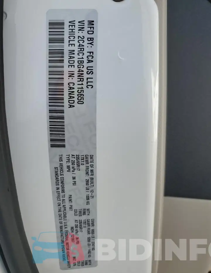 2C4RC1BG4NR115650 Photo# 13