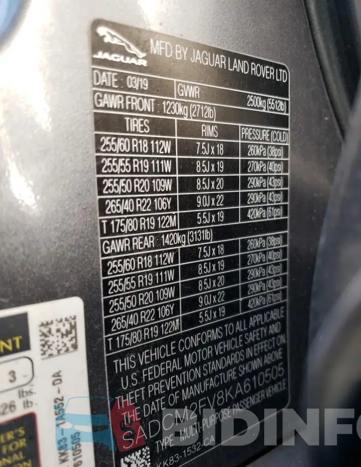 SADCM2FV8KA610505 Photo# 12
