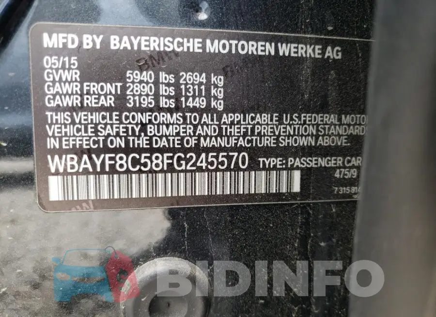 WBAYF8C58FG245570 Photo# 13