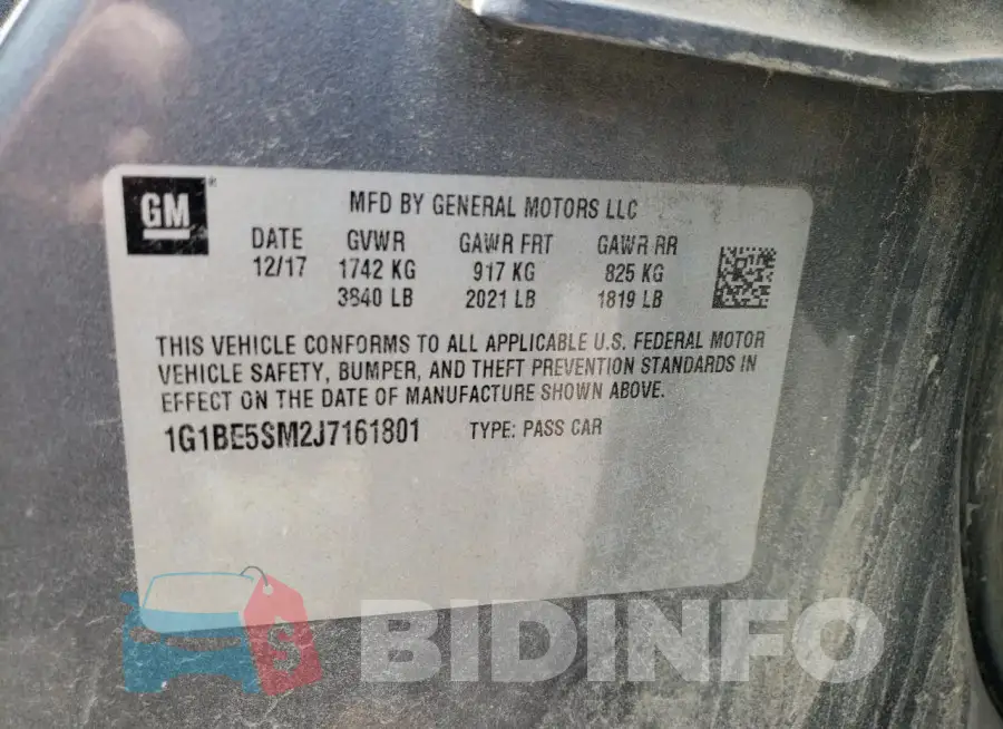 1G1BE5SM2J7161801 Photo# 12