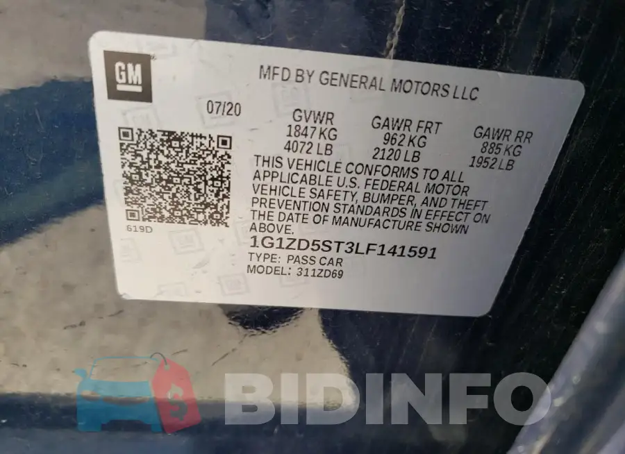 1G1ZD5ST3LF141591 Photo# 13