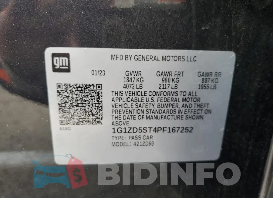 1G1ZD5ST4PF167252 Photo# 12