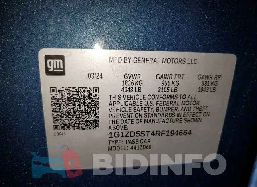 1G1ZD5ST4RF194664 Photo# 12