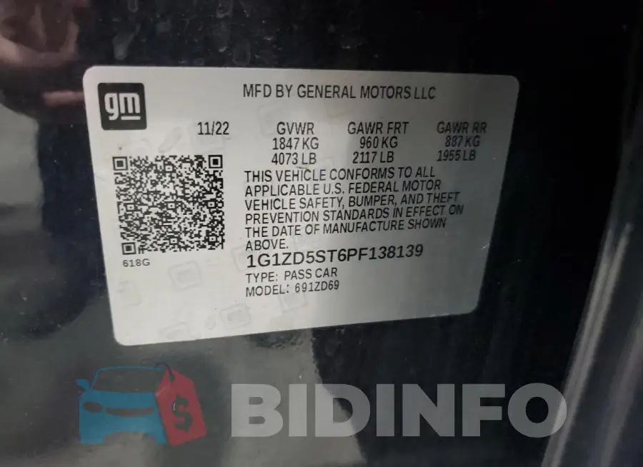 1G1ZD5ST6PF138139 Photo# 12