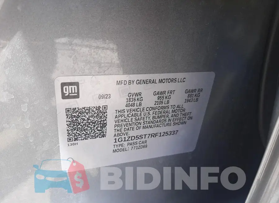 1G1ZD5ST7RF125337 Photo# 13
