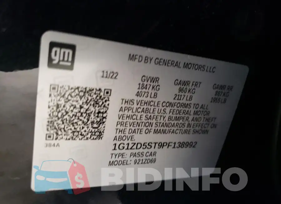 1G1ZD5ST9PF138992 Photo# 12