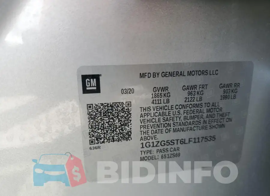 1G1ZG5ST6LF117535 Photo# 12