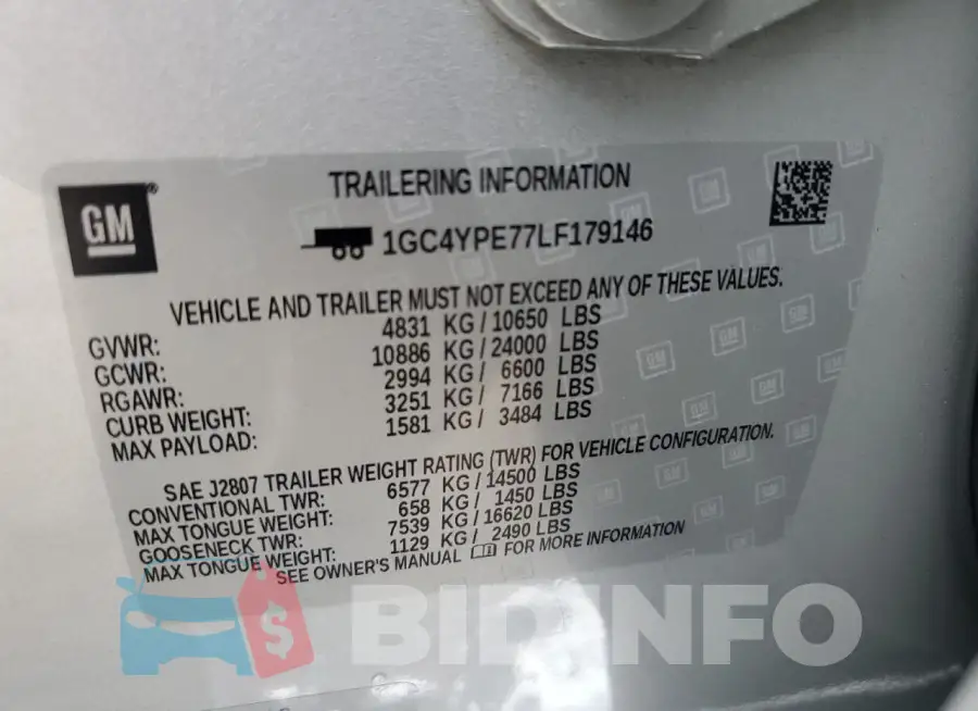 1GC4YPE77LF179146 Photo# 12