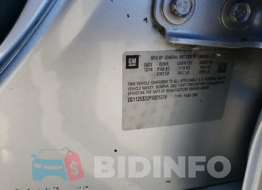 2G1125S32F9201876 Photo# 12