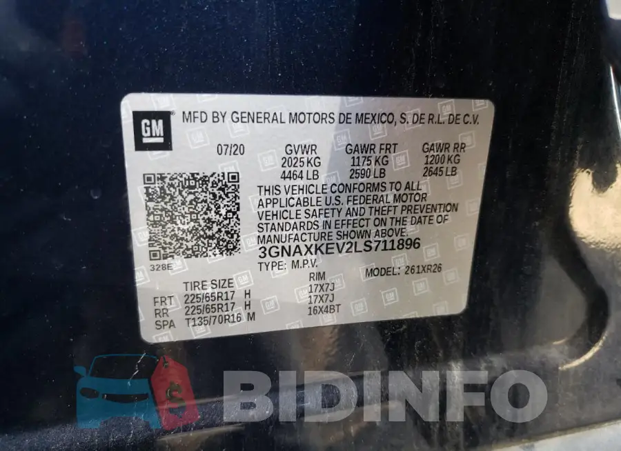 3GNAXKEV2LS711896 Photo# 12