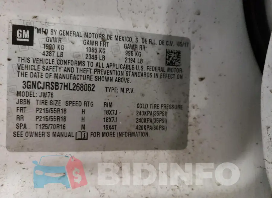 3GNCJRSB7HL268062 Photo# 13