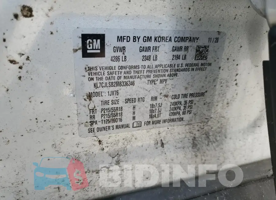 KL7CJLSB2MB336346 Photo# 13