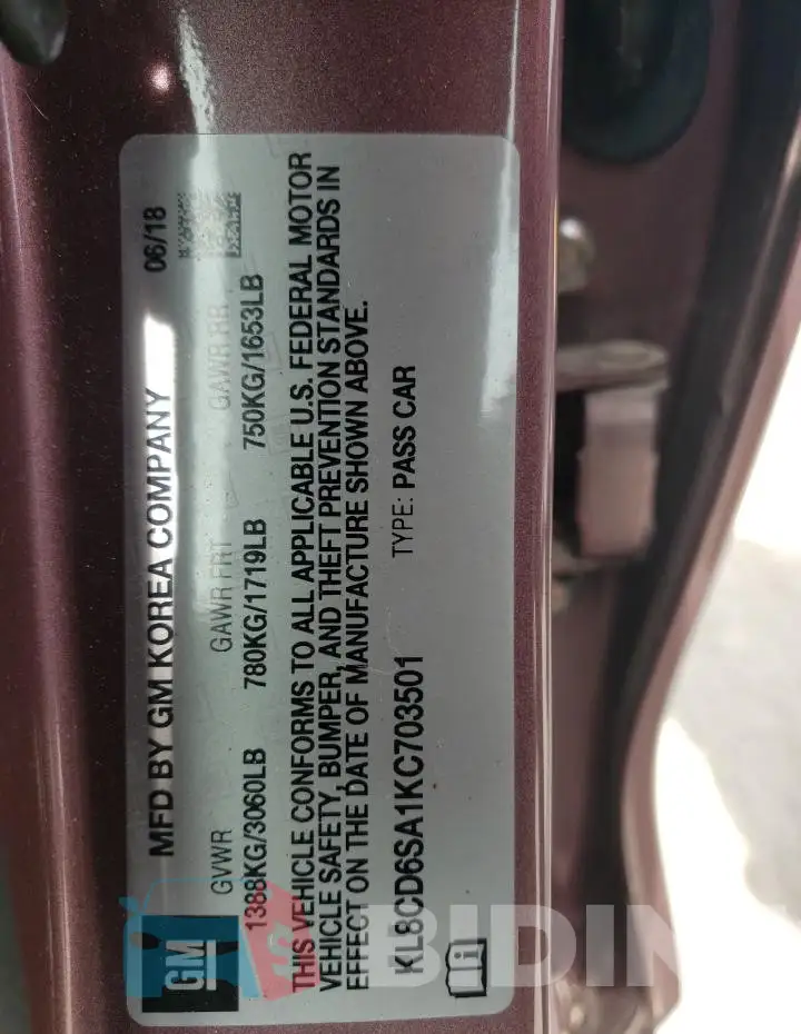 KL8CD6SA1KC703501 Photo# 12