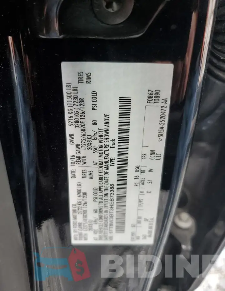 1FT8W3BT3HEB73388 Photo# 12