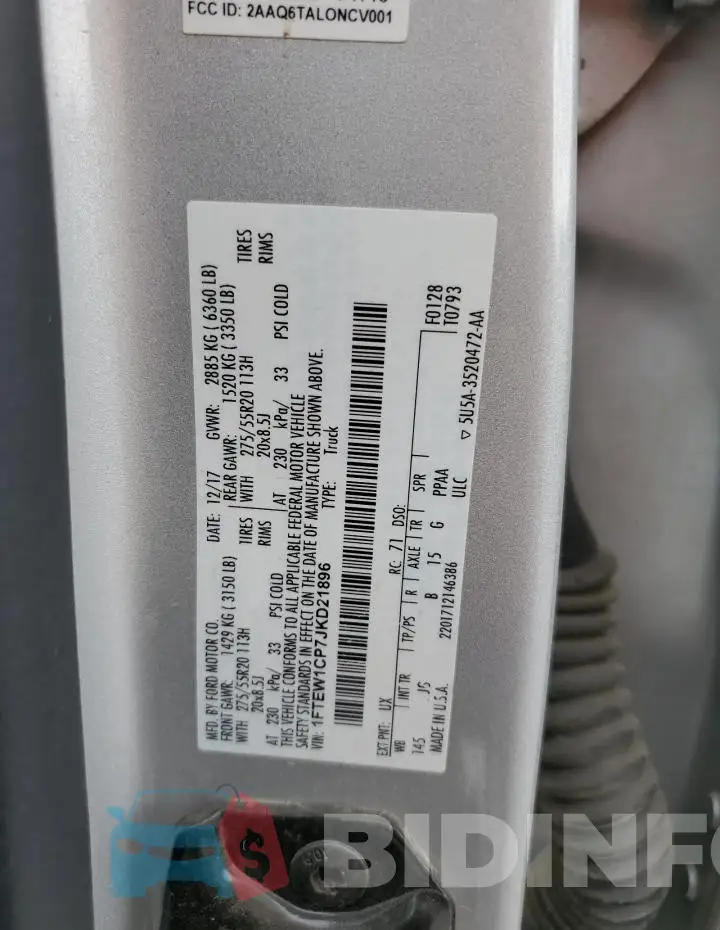1FTEW1CP7JKD21896 Photo# 12