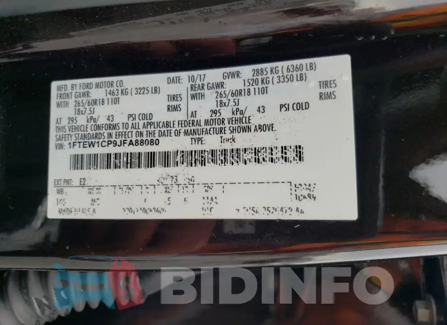 1FTEW1CP9JFA88080 Photo# 12