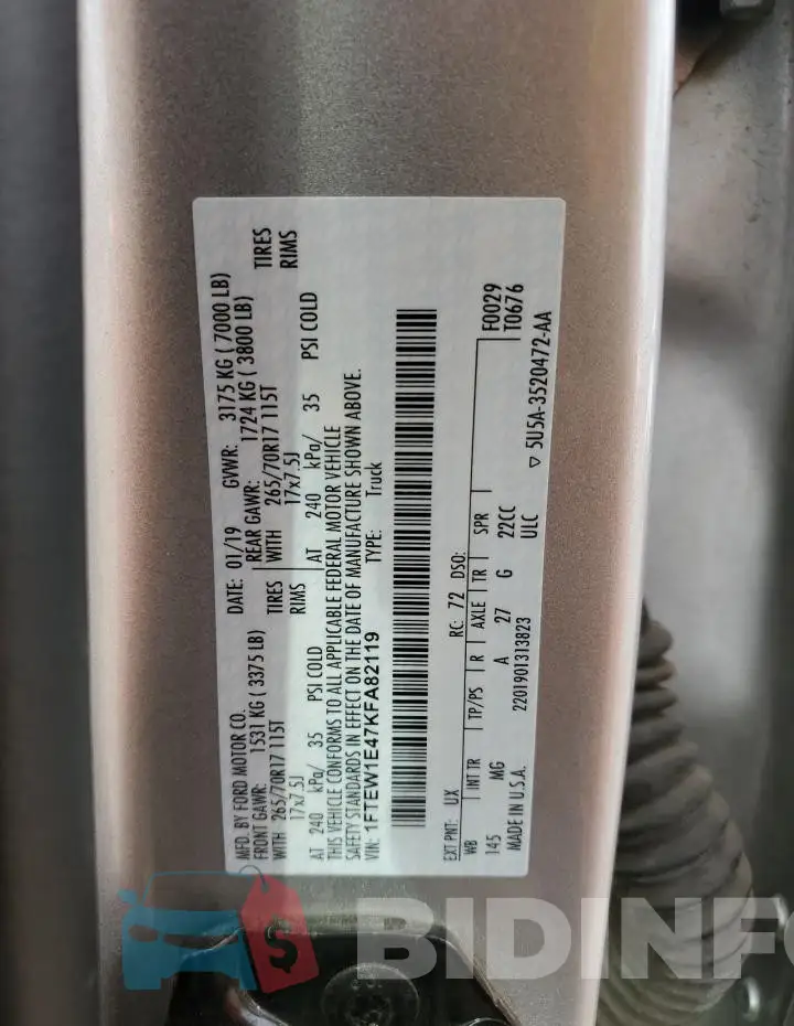 1FTEW1E47KFA82119 Photo# 12