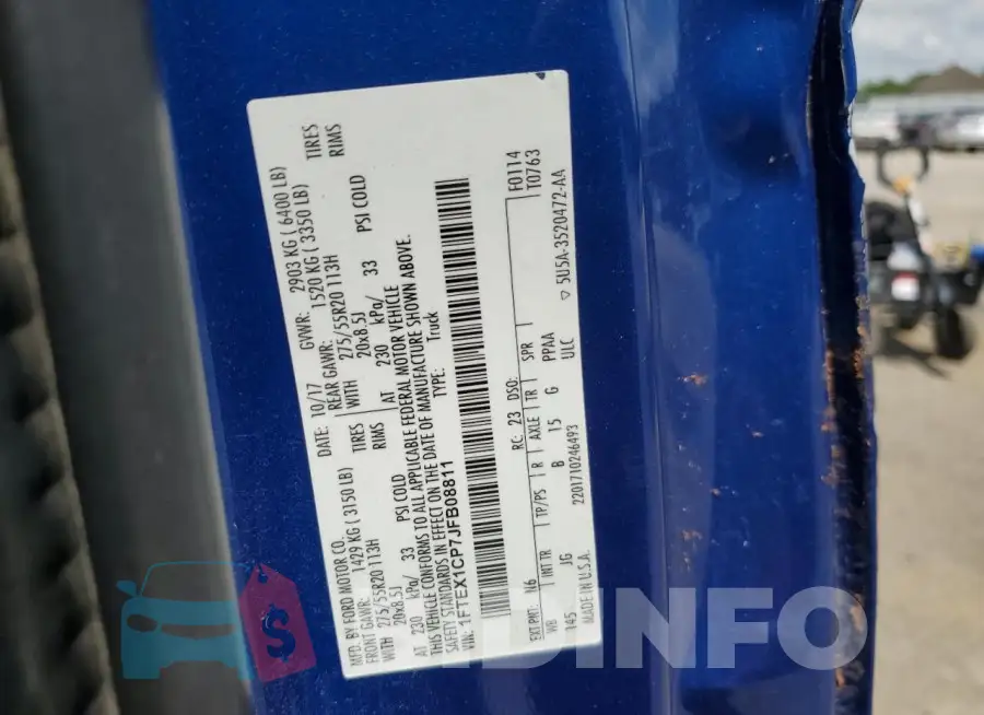 1FTEX1CP7JFB08811 Photo# 12