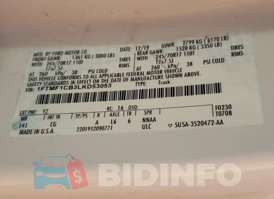 1FTMF1CB3LKD53053 Photo# 13
