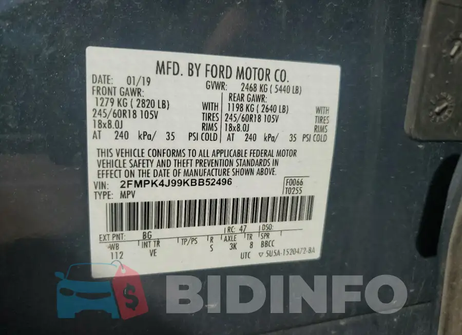 2FMPK4J99KBB52496 Photo# 13