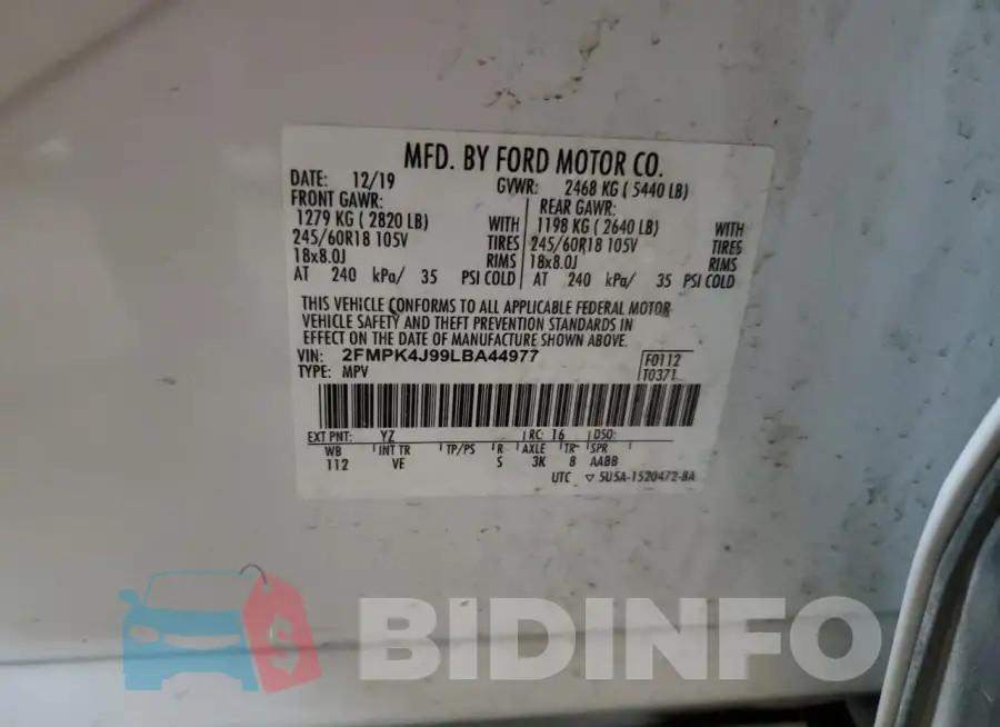 2FMPK4J99LBA44977 Photo# 13
