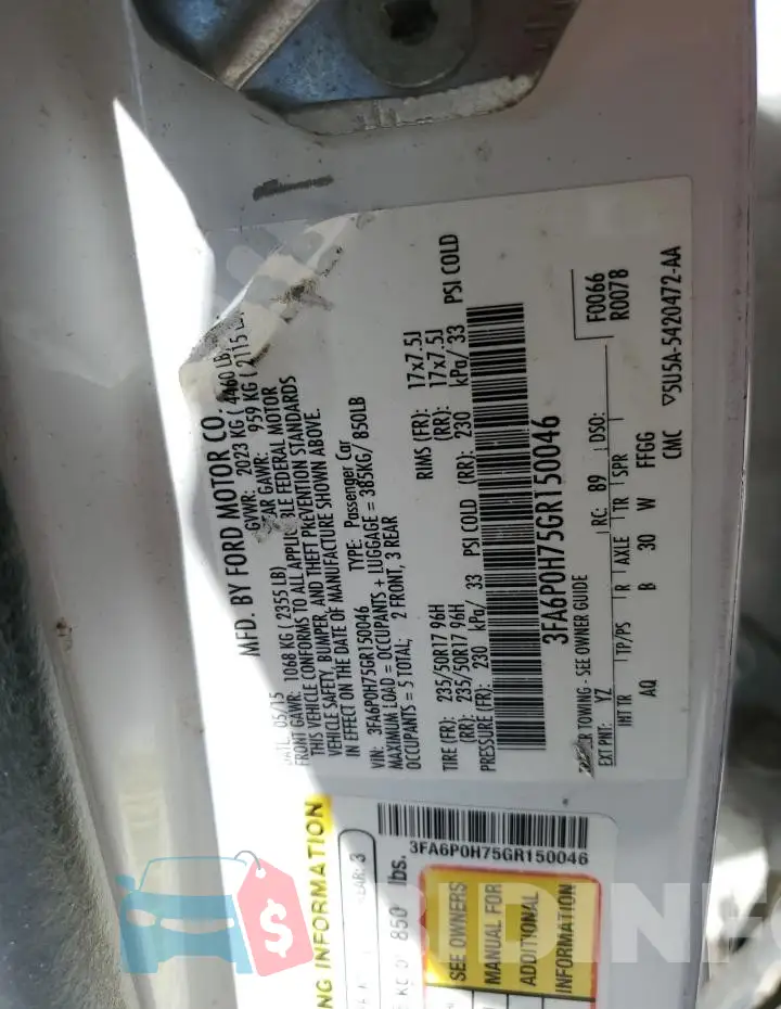 3FA6P0H75GR150046 Photo# 13
