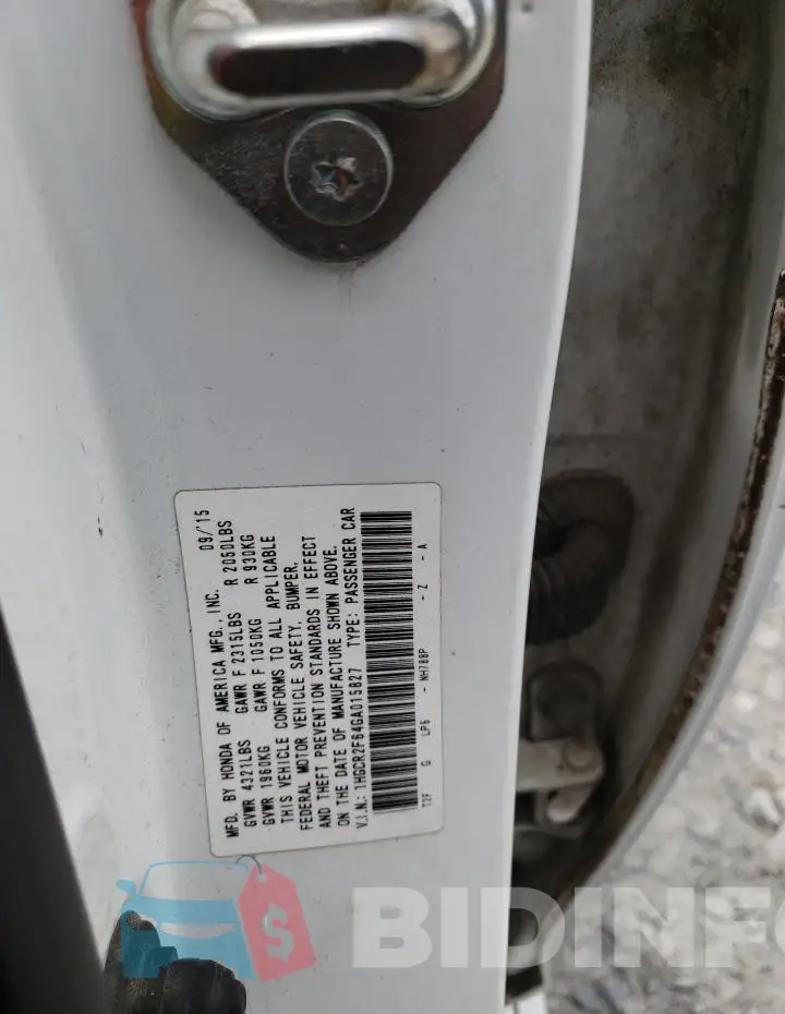 1HGCR2F64GA015827 Photo# 12