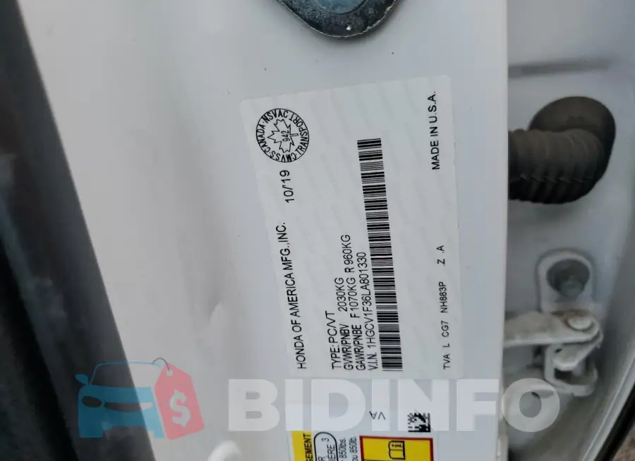 1HGCV1F36LA801330 Photo# 13