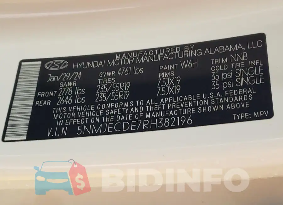 5NMJECDE7RH382196 Photo# 14