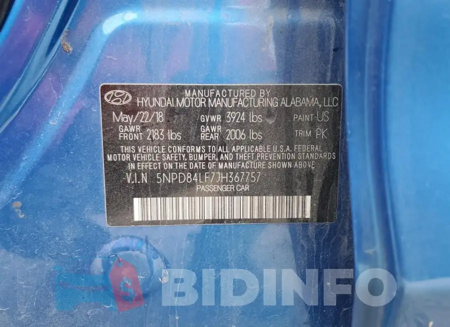 5NPD84LF7JH367757 Photo# 13