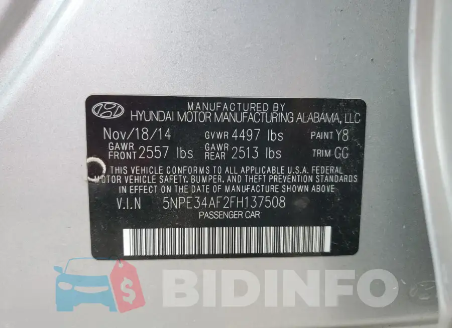 5NPE34AF2FH137508 Photo# 12