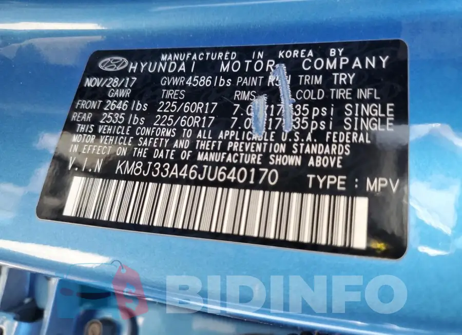 KM8J33A46JU640170 Photo# 13