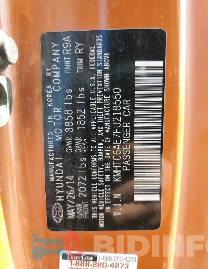 KMHTC6AE7FU218550 Photo# 12
