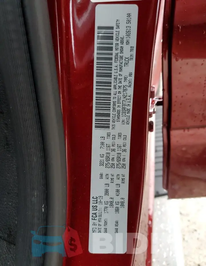1C6SRFBT7LN217875 Photo# 13