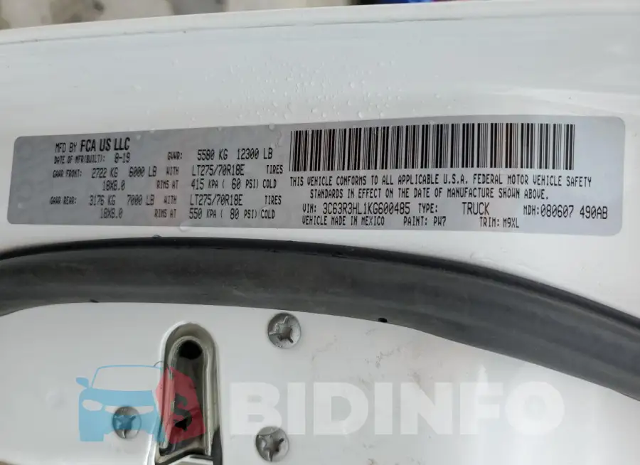 3C63R3HL1KG600485 Photo# 12