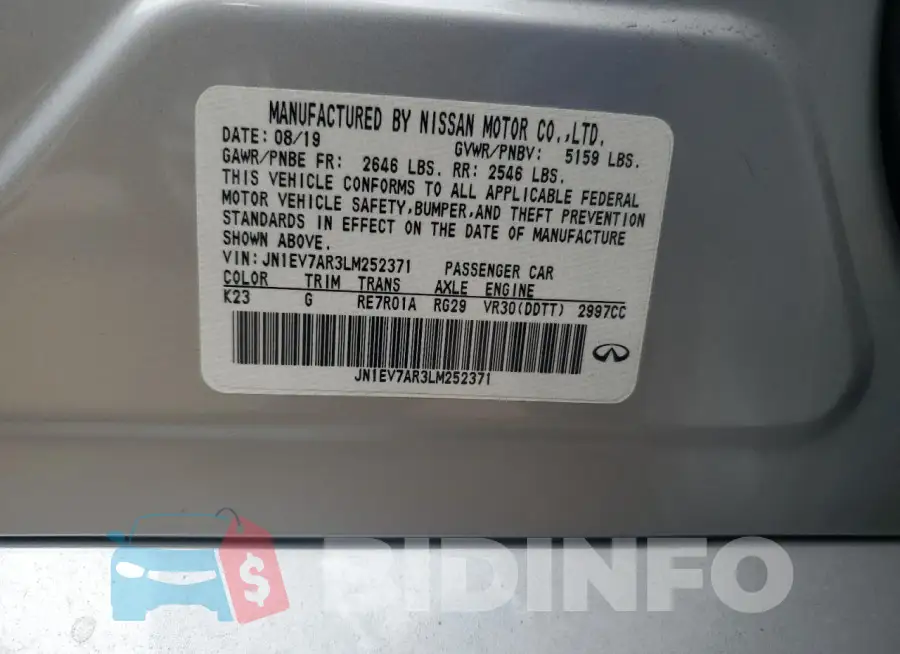 JN1EV7AR3LM252371 Photo# 12