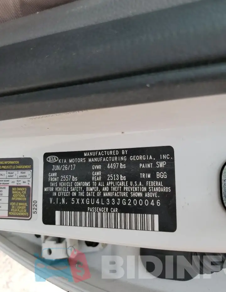 5XXGU4L33JG200046 Photo# 12