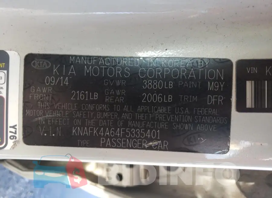 KNAFK4A64F5335401 Photo# 12