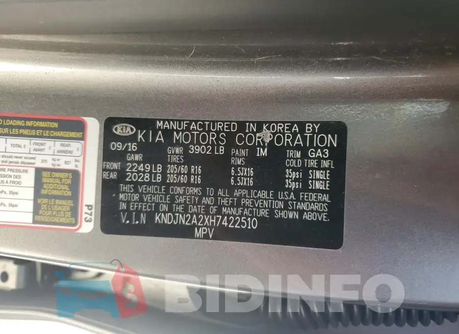 KNDJN2A2XH7422510 Photo# 12