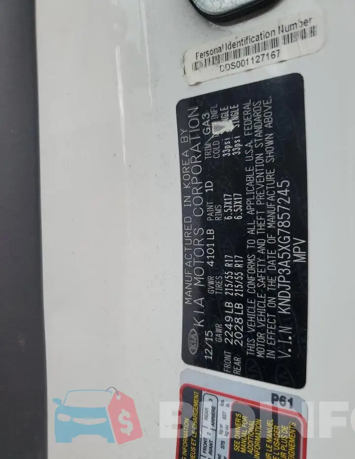 KNDJP3A5XG7857245 Photo# 12