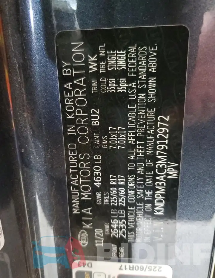 KNDPM3AC3M7912972 Photo# 12