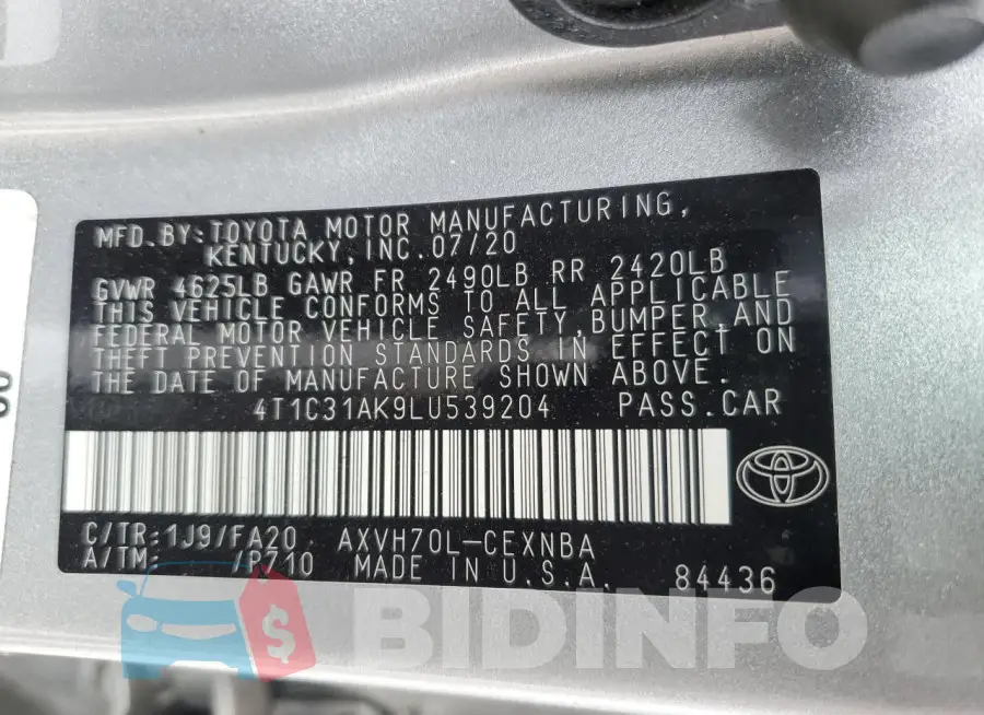 4T1C31AK9LU539204 Photo# 13