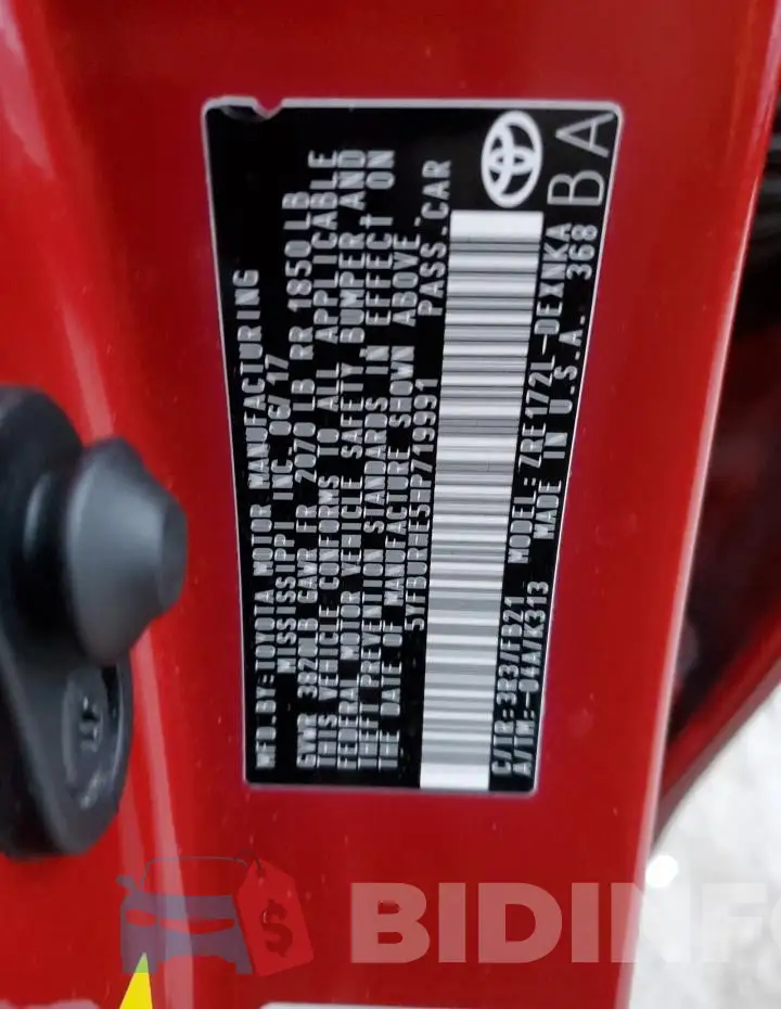 5YFBURHE5HP719991 Photo# 12