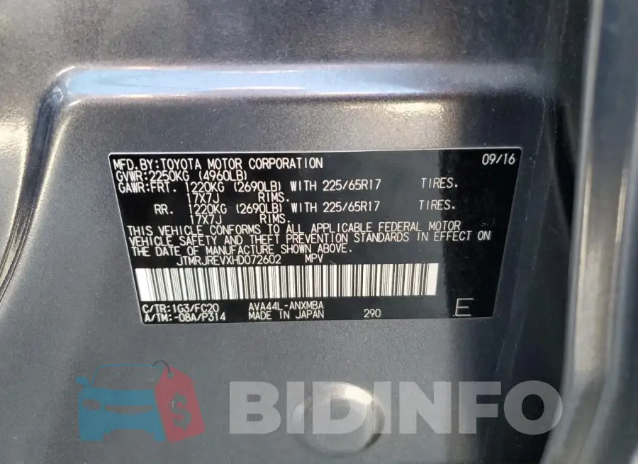 JTMRJREVXHD072602 Photo# 13