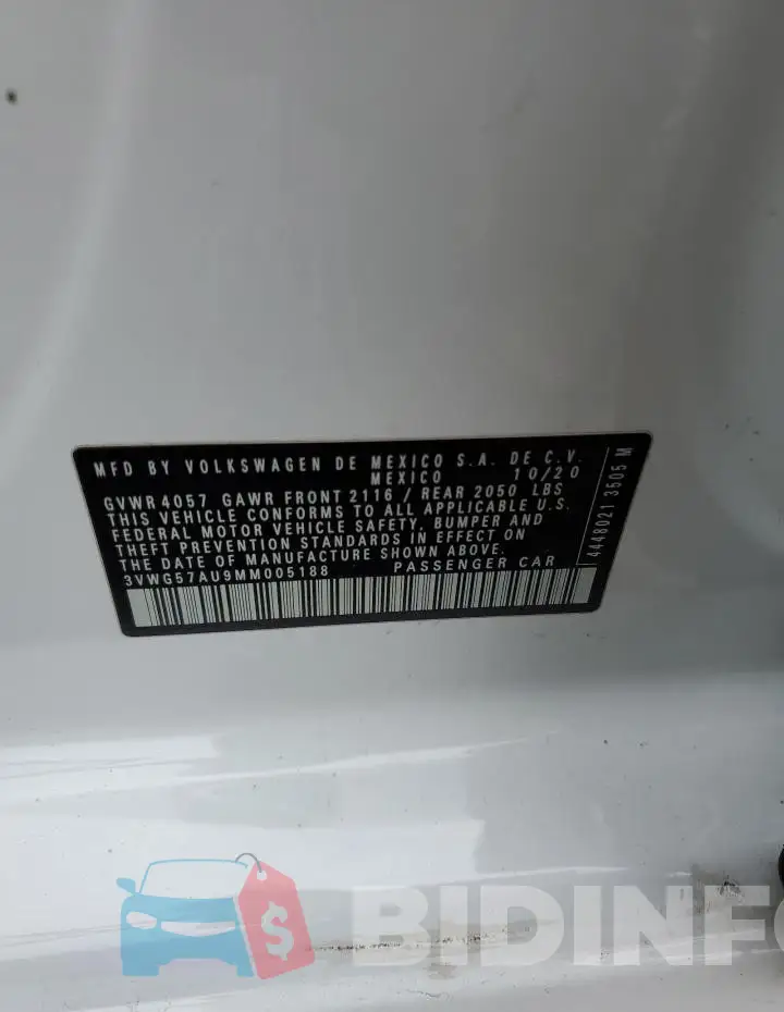 3VWG57AU9MM005188 Photo# 12