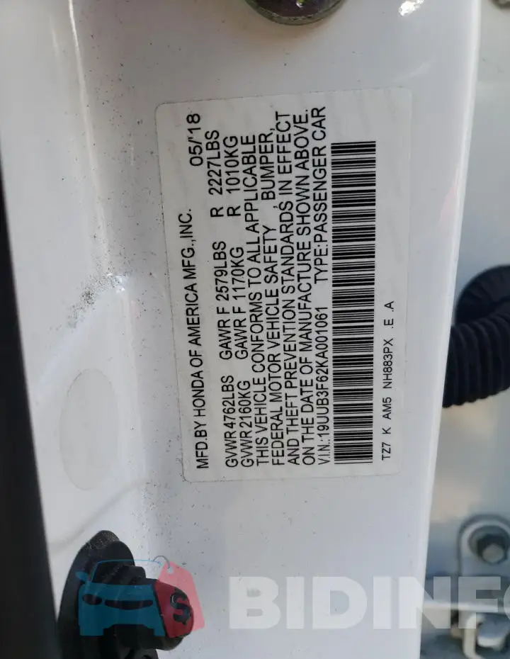 19UUB3F62KA001061 Photo# 12