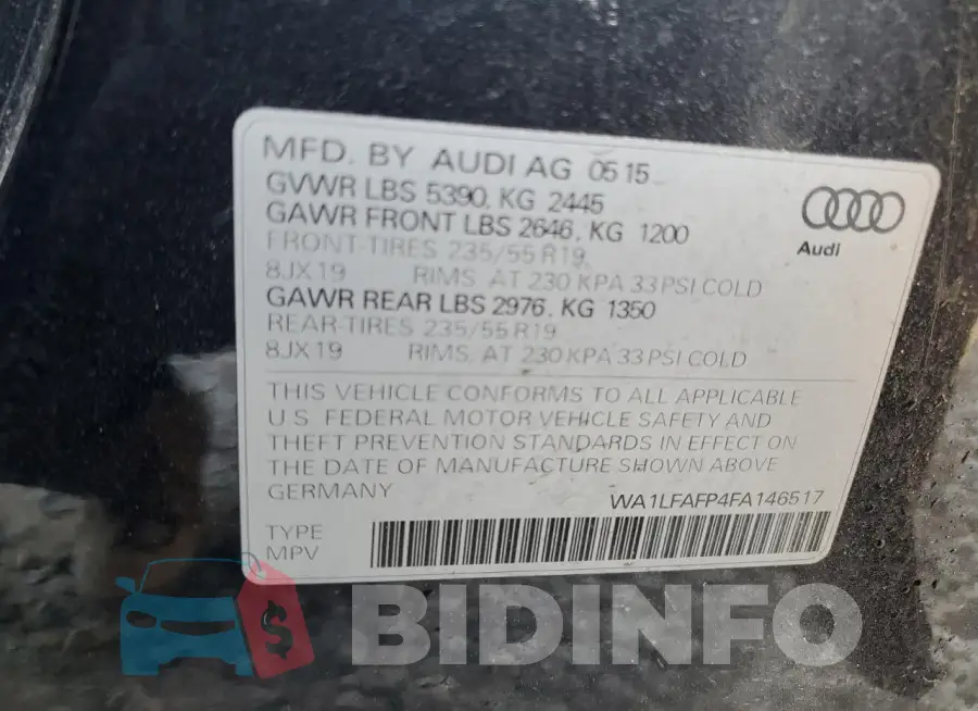 WA1LFAFP4FA146517 Photo# 14